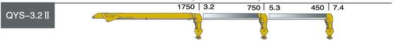QYS-3.2II telescopic truck-mounted crane with 3200kgs lifting capacity