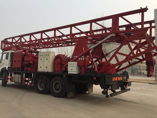 Double Power double winch SPC-600 portable borewell drilling rig for 600m water well with weight indicator