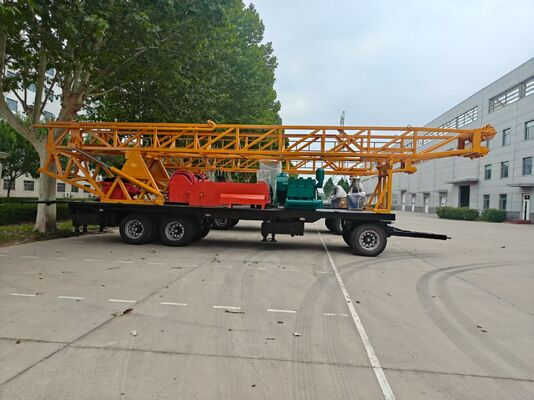 SPT-900SE trailer mounted drilling rig for uranium extraction in Uzbekistan