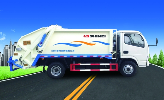 6cub and 12 cum compress rate 1:3 compressed garbage vehicle