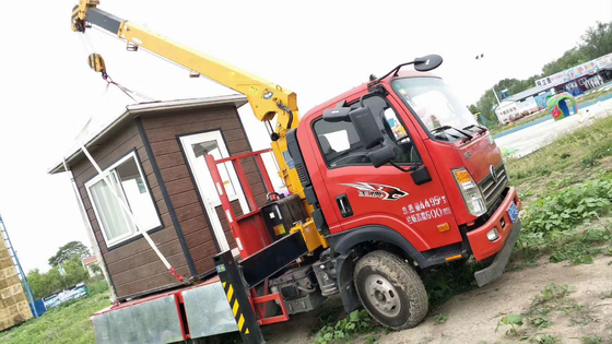 Solar Energy alarm device 10.5m overlong boom 3 tons stiff boomed loader crane