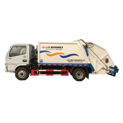 Rear loading waste collection and compaction efficient 6cbm transport vehicle