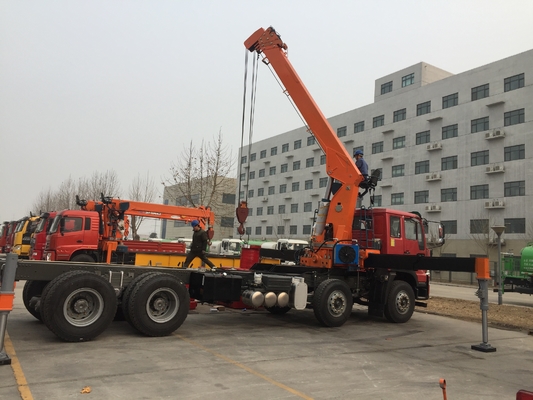 low temperature 8 ton 6 sections 19.8m boom truck-mounted crane special for Russian market