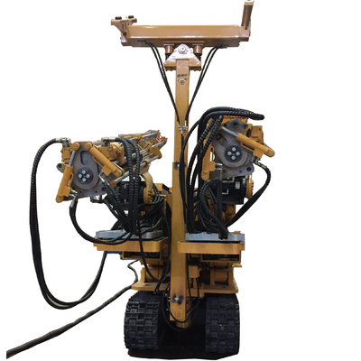 Automatic roof bolter machine drilling resin installation and anchor mounted completed automatically