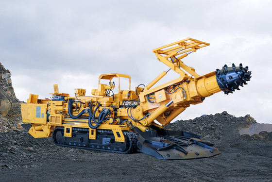 Driller header Roadheader with a exploration drilling rig for water and gas detection