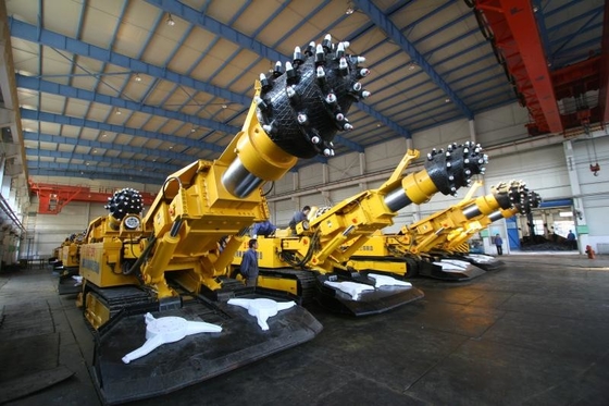 Driller header Roadheader with a exploration drilling rig for water and gas detection