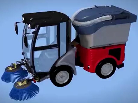 Mini multi-function park sweeper snow blower grass cutter floor washer