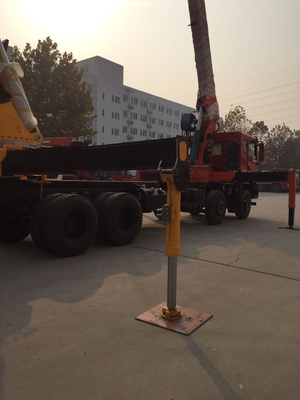 Folded armed 20 ton loader crane with 6 sections boom 31.5m height