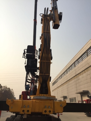 Folded armed 20 ton loader crane with 6 sections boom 31.5m height