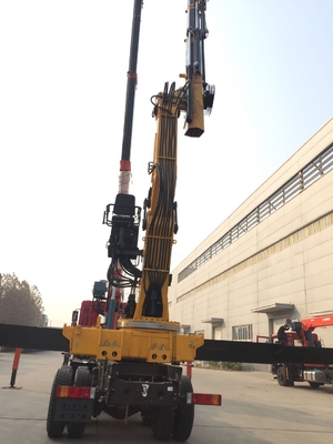 Folded armed 20 ton loader crane with 6 sections boom 31.5m height