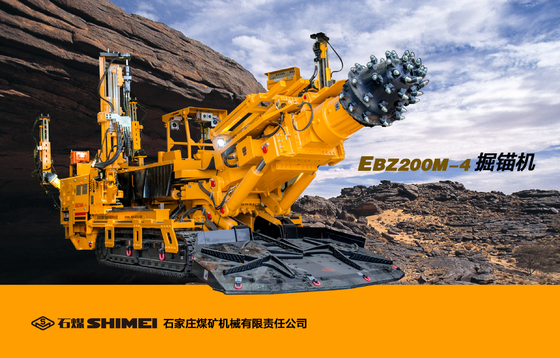 Bolter Miner Roadheader with 4 bolters for roof supporting and tunneling
