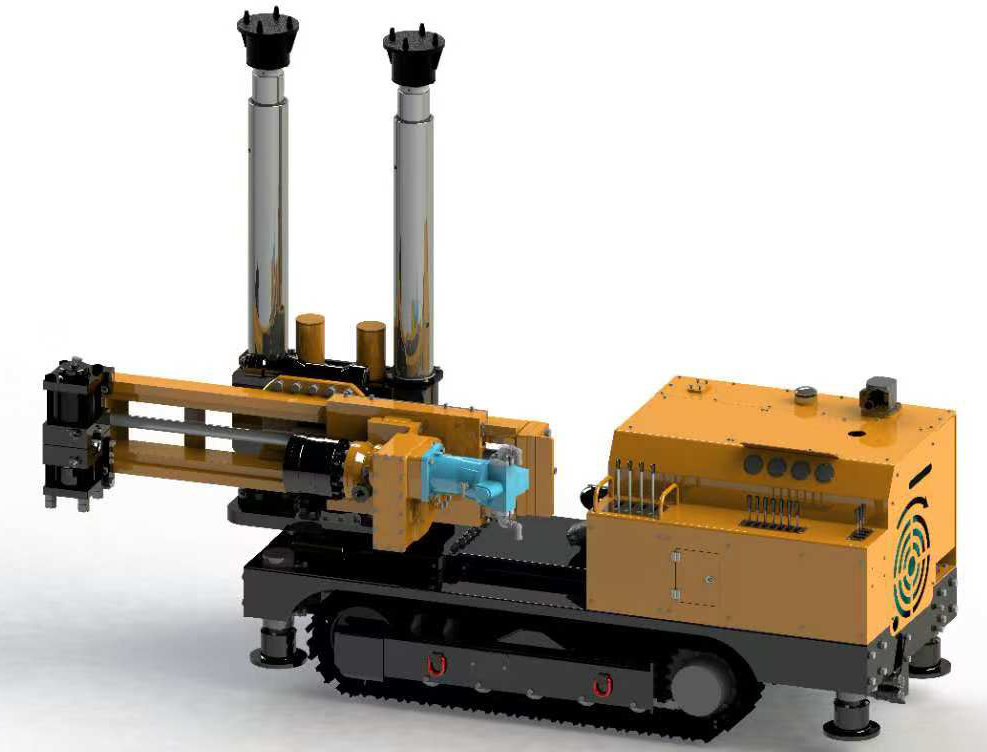 Single boom crawler drilling rig with FLP wireless remote controller for underground soft coal seam drilling