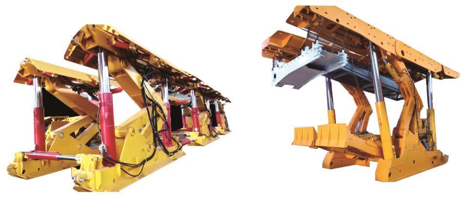 Special Backfill Tunnel End Support with function for compact the backfill material in underground coal mine