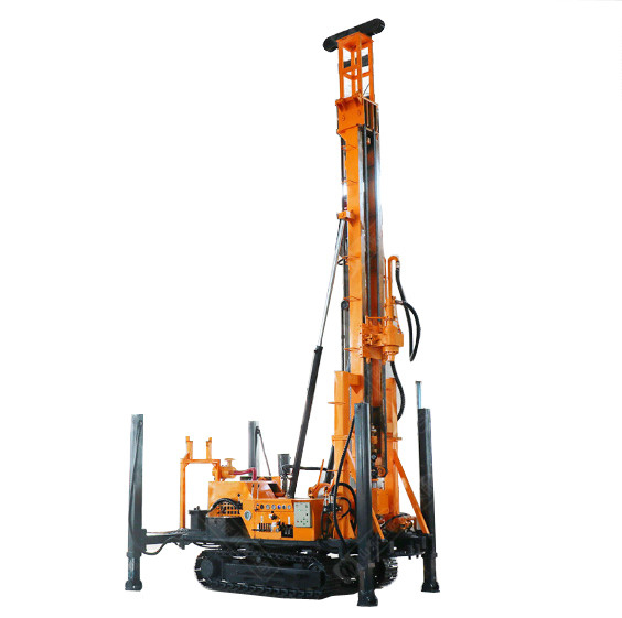 350m crawler type mechanical  top drive water well drilling machine equipped mud pump or compressor
